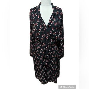 Vicky Tiel Vintage 80’s floral midi dress size XL